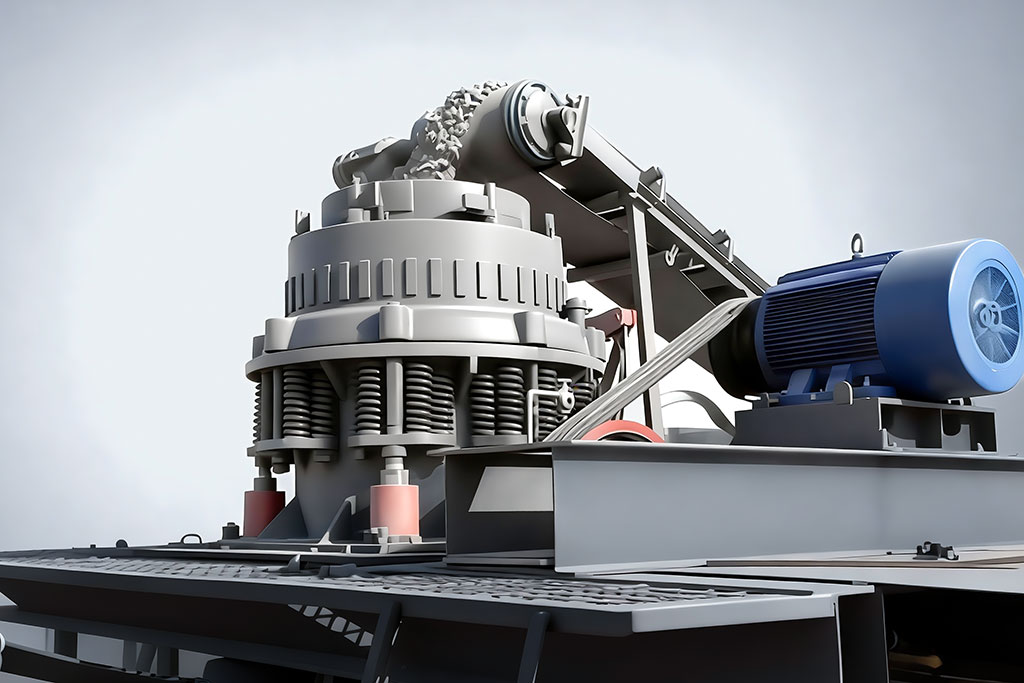 Mesin Pemecah Kerucut sedang beroperasi