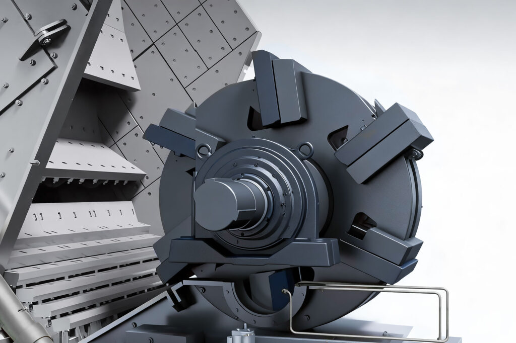 Sistem rotor Penghancur Tumbukan Poros Horizontal