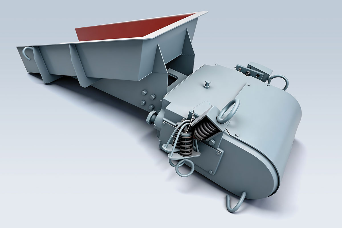 Vibrator elektromagnetik dari pengumpan getar elektromagnetik